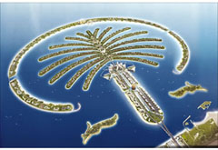 Palm Jumeirah: God's home/headquarters is located on the fifth branch up on the left, fourth frond over