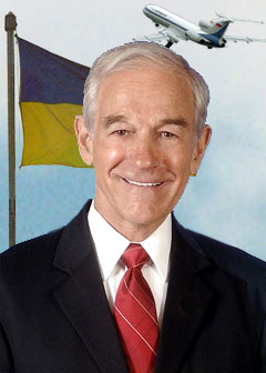 Former President Ron Paul on his return to Dnipropetrovsk Airport, Ukraine